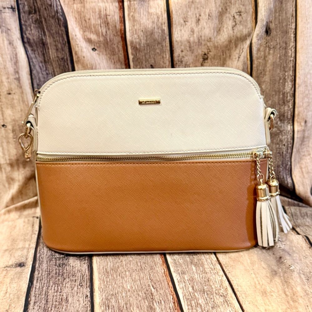Lovevook TwoToned Cream and Tan Bag